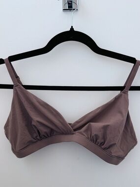 SKIMS Triangle Bralette Large Taupe Mesh Lined Wireless